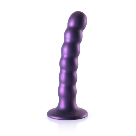 OUCH, Beaded, Smooth, Silicone, G-Spot, Dildo, 13 cm, purple