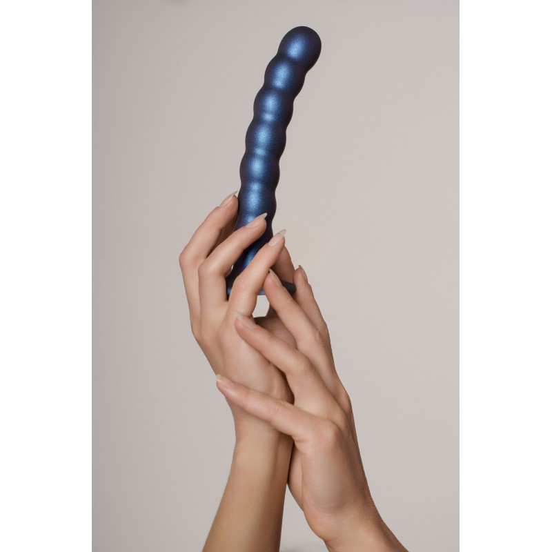 OUCH, Beaded, Smooth, Silicone, G-Spot, Dildo, 16,5cm, Grey