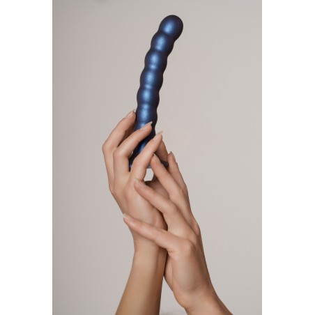 OUCH, Beaded, Smooth, Silicone, G-Spot, Dildo, 16,5cm, Grey