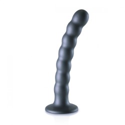 OUCH, Beaded, Smooth, Silicone, G-Spot, Dildo, 16,5cm, Grey