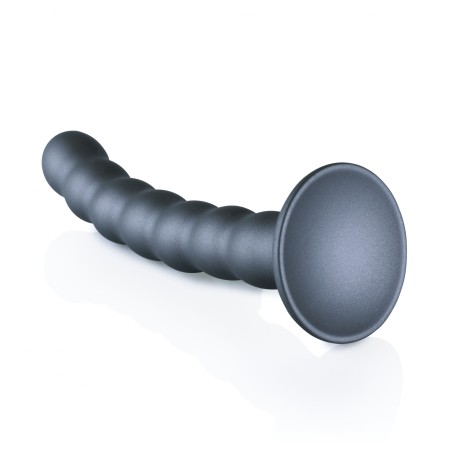 OUCH, Beaded, Smooth, Silicone, G-Spot, Dildo, 16,5cm, Grey