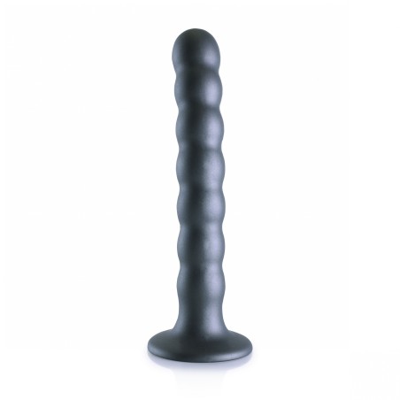 OUCH, Beaded, Smooth, Silicone, G-Spot, Dildo, 16,5cm, Grey