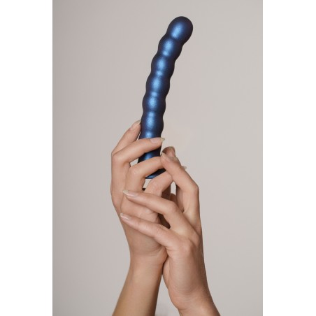 OUCH, Beaded, Smooth, Silicone, G-Spot, Dildo, 16,5cm, blue