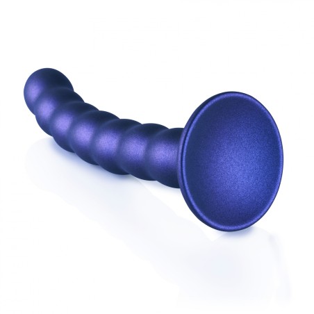 OUCH, Beaded, Smooth, Silicone, G-Spot, Dildo, 16,5cm, blue