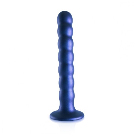 OUCH, Beaded, Smooth, Silicone, G-Spot, Dildo, 16,5cm, blue