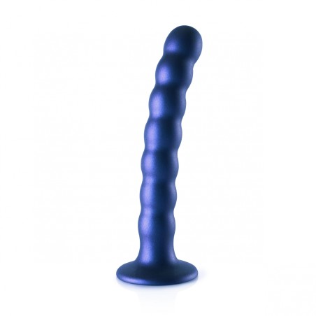 OUCH, Beaded, Smooth, Silicone, G-Spot, Dildo, 16,5cm, blue