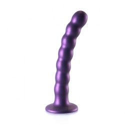 OUCH, Beaded, Smooth, Silicone, G-Spot, Dildo, 16,5cm, purple