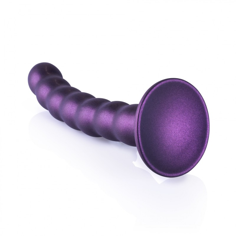 OUCH, Beaded, Smooth, Silicone, G-Spot, Dildo, 16,5cm, purple