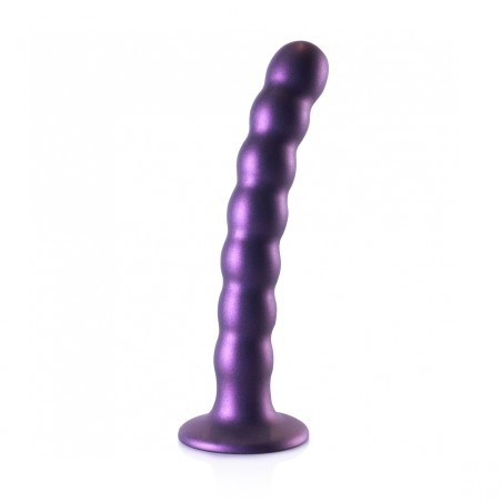 OUCH, Beaded, Smooth, Silicone, G-Spot, Dildo, 16,5cm, purple