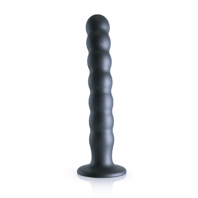 OUCH, Beaded, Smooth, Silicone, G-Spot, Dildo, 20,5cm, Grey