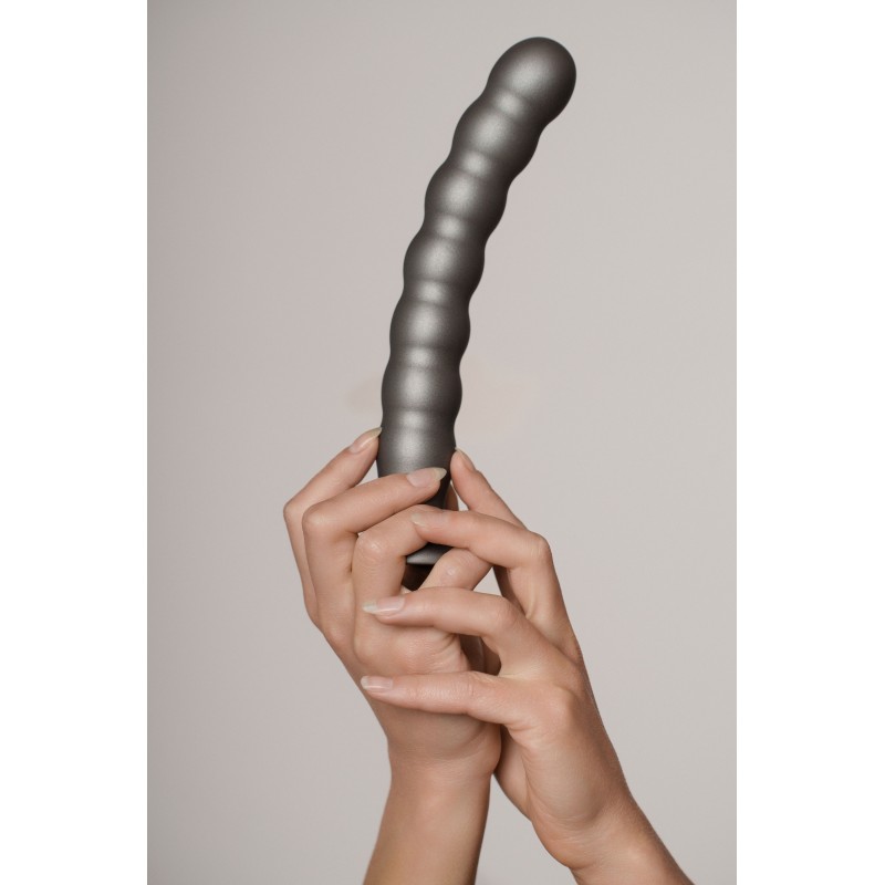 OUCH, Beaded, Smooth, Silicone, G-Spot, Dildo, 20,5cm, blue