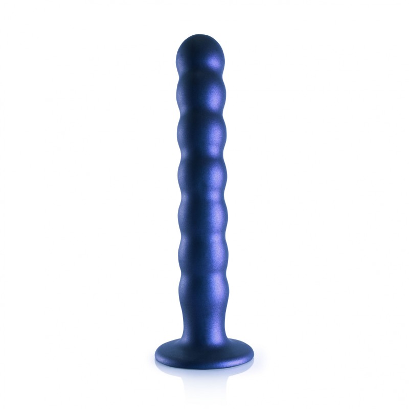 OUCH, Beaded, Smooth, Silicone, G-Spot, Dildo, 20,5cm, blue