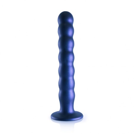 OUCH, Beaded, Smooth, Silicone, G-Spot, Dildo, 20,5cm, blue