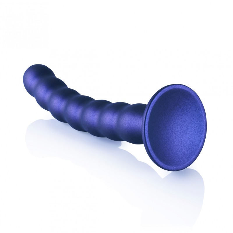 OUCH, Beaded, Smooth, Silicone, G-Spot, Dildo, 20,5cm, blue