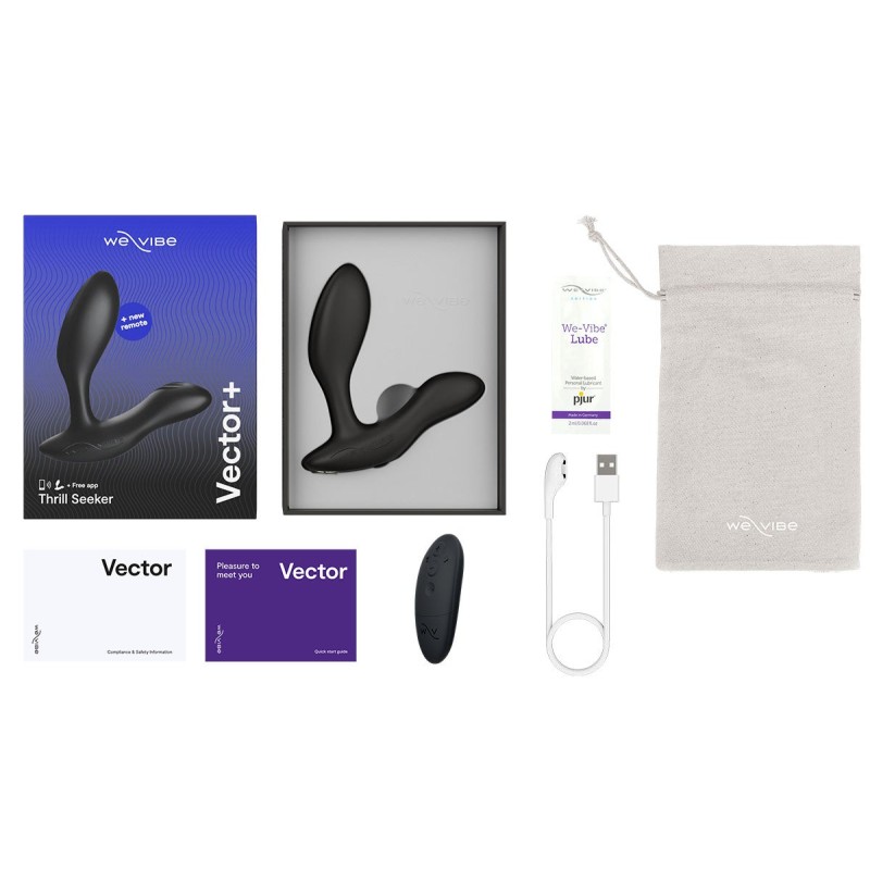 WE-VIBE, VECTOR+, Δονούμενος, Προστατικός, Massager, Μαύρος