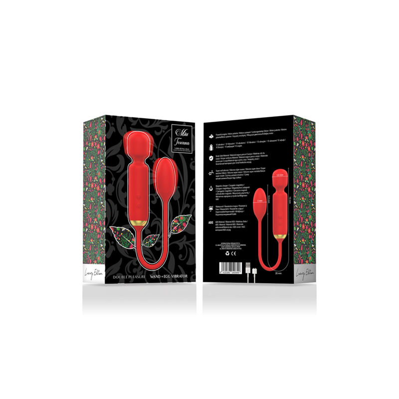 MIA, TOSCANA, Double, Pleasure, Wand, + Vibrating, Egg