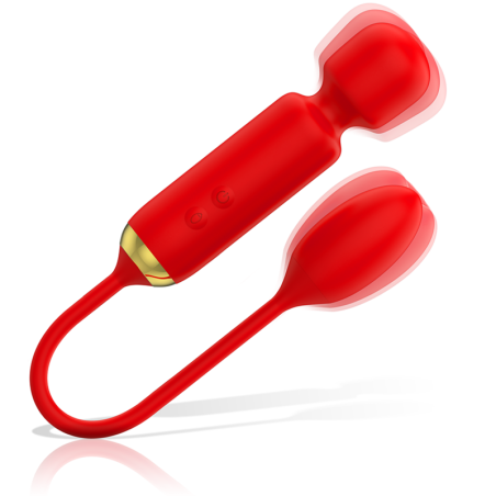 MIA, TOSCANA, Διπλή, Ικανοποίηση, Wand, + Δονούμενο, αβγό