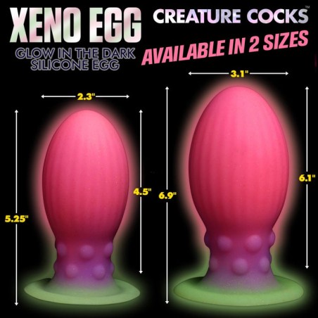 XR BRANDS, Xeno Egg, Glow, In, The Dark, XL, Silicone, Egg, XL