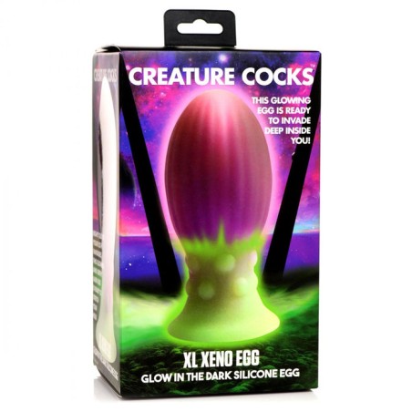 XR BRANDS, Xeno Egg, Glow, In, The Dark, XL, Silicone, Egg, XL