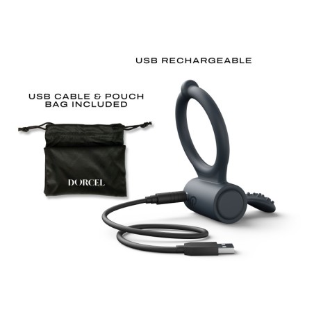 DORCEL, POWER CLIT plus, Rechargeable, Silicone, Cock Ring