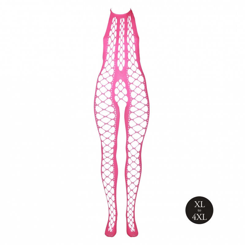 OUCH! | Bodystocking with Halterneck | Pink | Size: XL/4XL