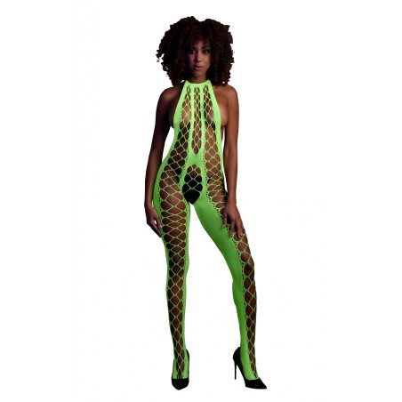 OUCH!, Bodystocking, with Halterneck, green