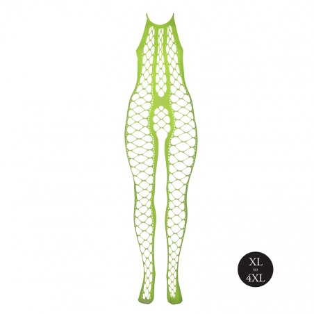 OUCH! | Glow in the Dark | Bodystocking with Halterneck | Green | Μέγεθος: XS/XL