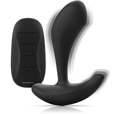 BLACK&SILVER, DWAYNE ANAL, Remote, Controled, Silicone, Butt Plug