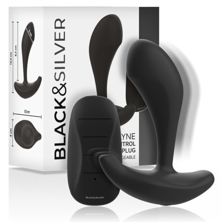 BLACK&SILVER, DWAYNE ANAL, Remote, Controled, Silicone, Butt Plug