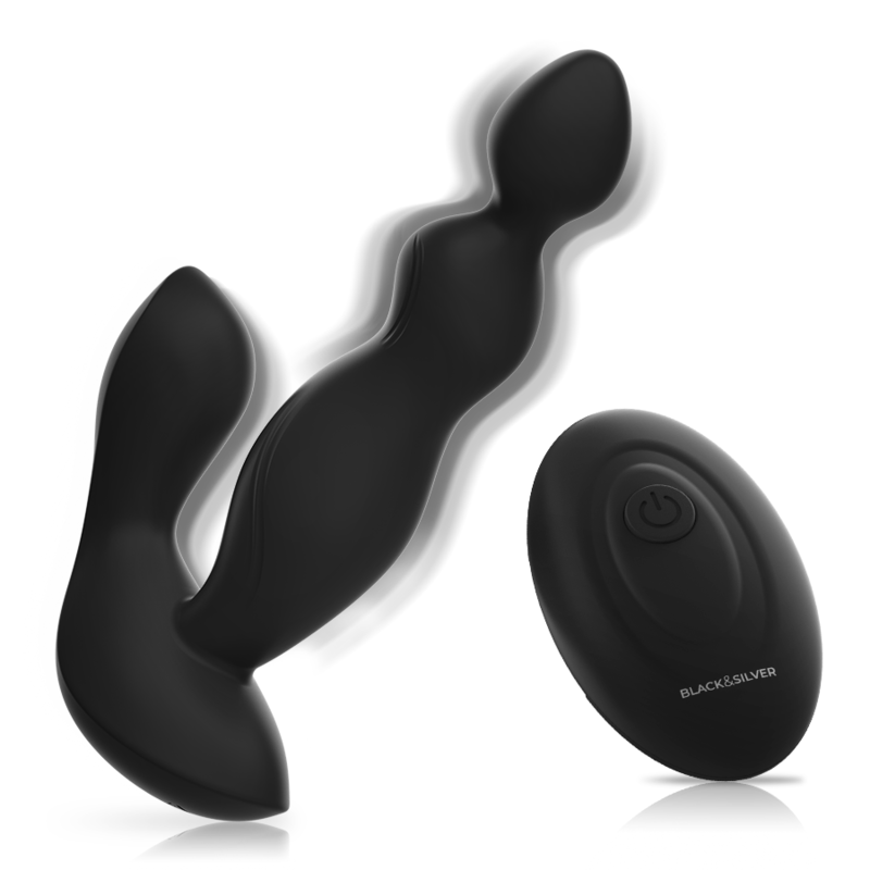 BLACK&SILVER, CORA, Silicone, Remote, Strap-on