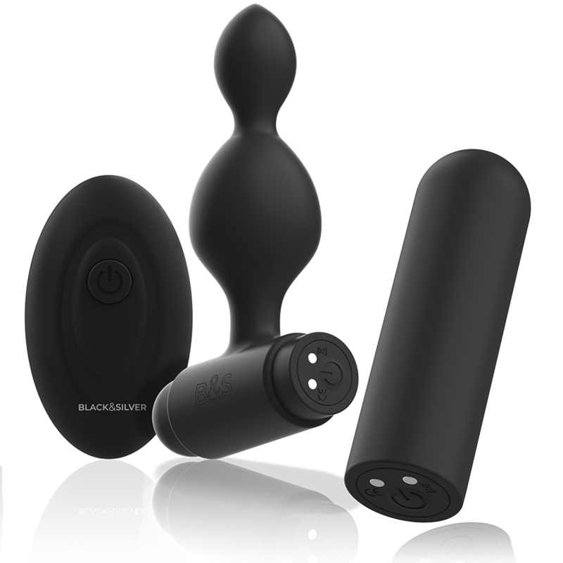BLACK&SILVER, TUCKER, Petit, Anal, Silicone, Plug , Remote Control