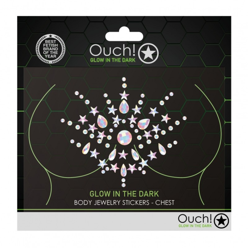 OUCH, Body Jewelry Stickers, που Φωσφορίζουν, Στήθος