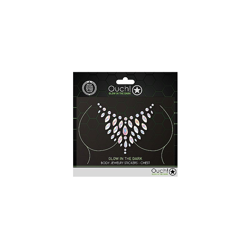OUCH, Body Jewelry Stickers, που Φωσφορίζουν, Στήθος, λαιμός