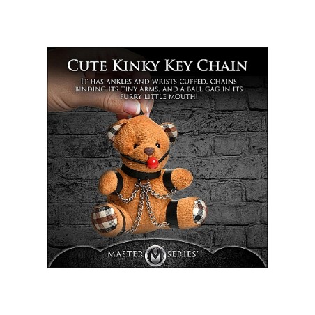 XR Brands, Gagged, Teddy Bear, Keychain, Brown