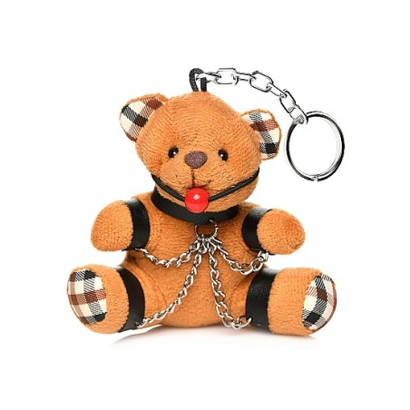 XR Brands, Gagged, Teddy Bear, Keychain, Brown