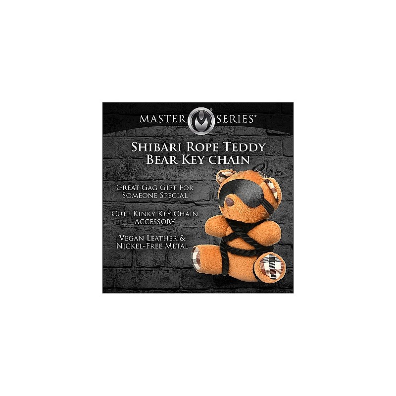 XR Brands, Rope, Teddy Bear, Keychain, Brown