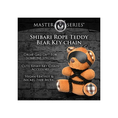 XR Brands, Rope, Teddy Bear, Keychain, Brown