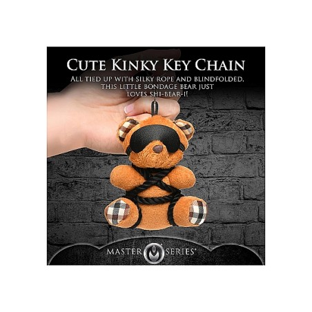 XR Brands, Rope, Teddy Bear, Keychain, Brown