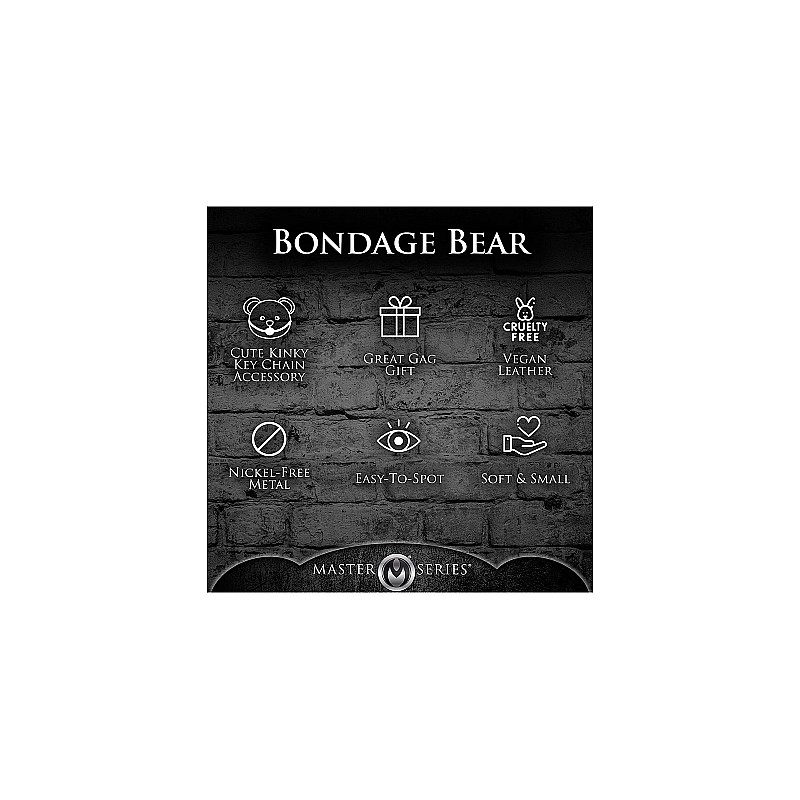 XR Brands, Rope, Teddy Bear, Keychain, Brown