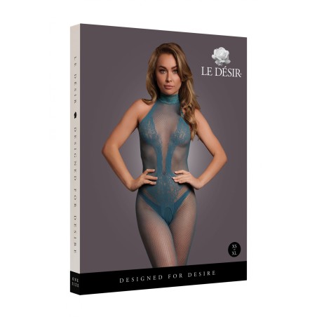 LE DÉSIR, Ocean Deep, Fishnet, and Lace Bodystocking, One Size