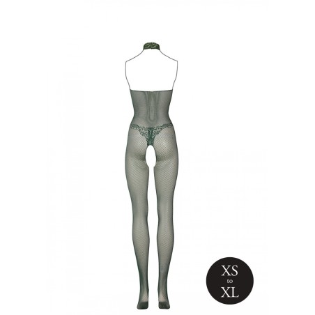 LE DÉSIR, Fishnet, and Lace, Bodystocking, Midnight Green