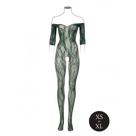 LE DÉSIR, Lace, Long-Sleeved, Ολόσωμο Καλσόν, Midnight Green