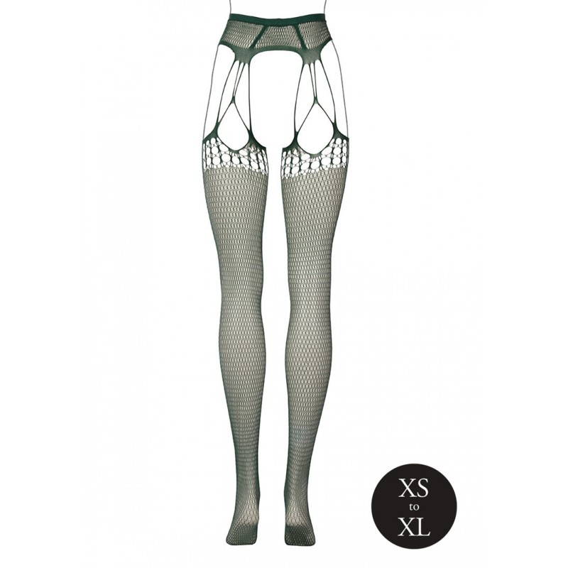 LE DÉSIR, Shredded, Suspender, Pantyhose, Midnight Green