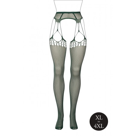 LE DÉSIR, Shredded, Suspender, Pantyhose, Ζαρτιέρες, Midnight Green