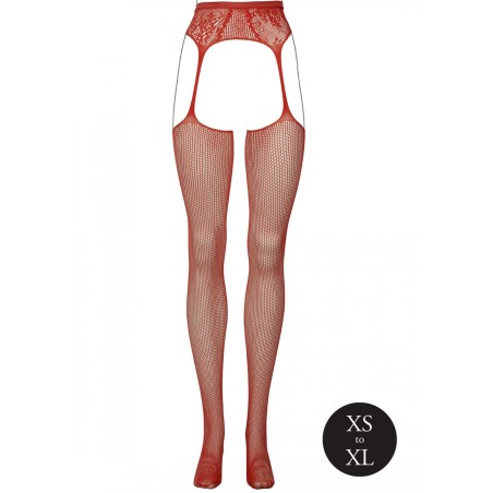 LE DÉSIR | Fishnet and Lace Garter belt Stockings | Sunset Glow | Size: XS/XL