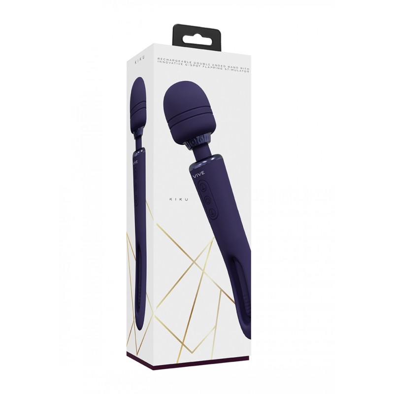 Vive, Kiku, Double Ended, Wand, Με G-Spot, Flapping, Διεγερτή ,Μοβ
