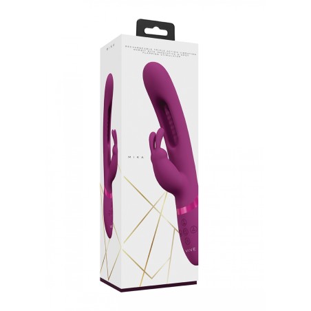 VIVE, Mika, Triple Motor, Vibrating Rabbit, Innovative, G-Spot Flapping Stimulator, PinK