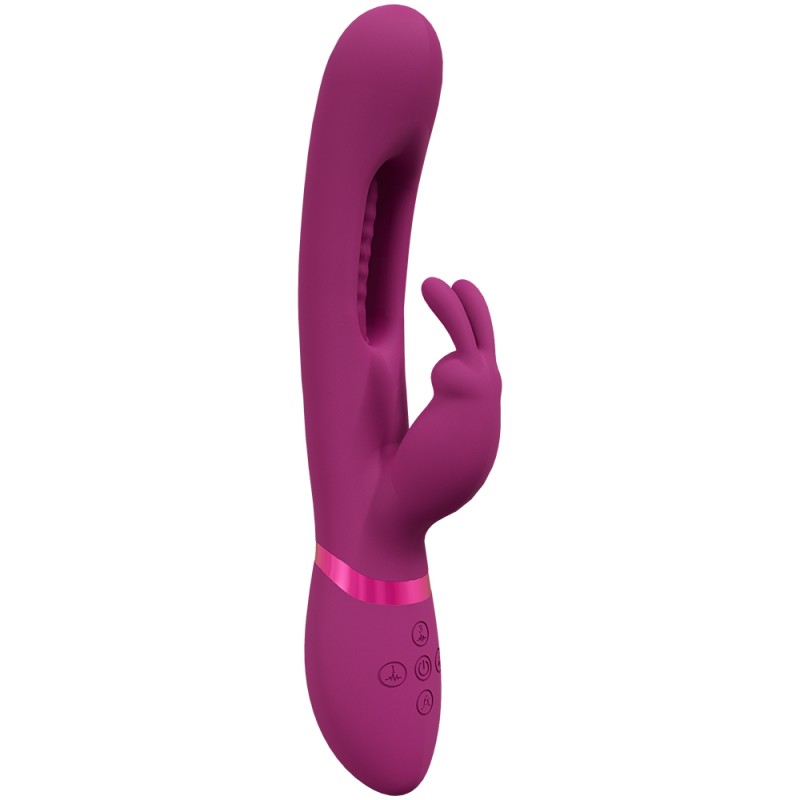 VIVE, Mika, Triple Motor, Vibrating Rabbit, Innovative, G-Spot Flapping, Stimulator,Ροζ