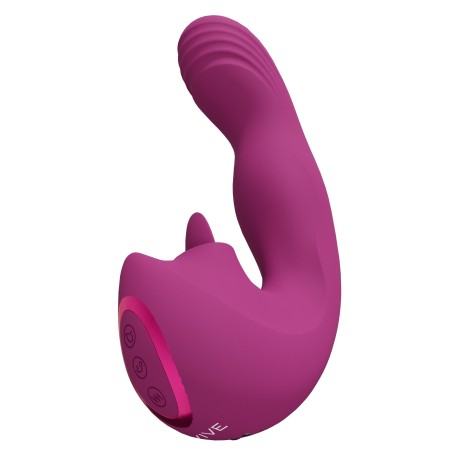 Vive, Yumi, Triple Motor, G-Spot, Finger Motion, Vibrator, and Flickering, Tongue, Stimulator, pink