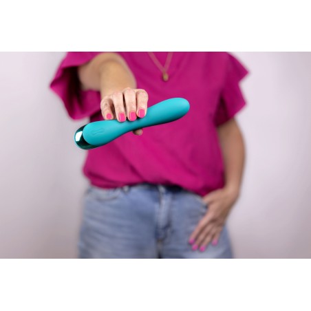 LoveLine, Smooth, Silicone, G-Spot, Vibrator, Teal Blue